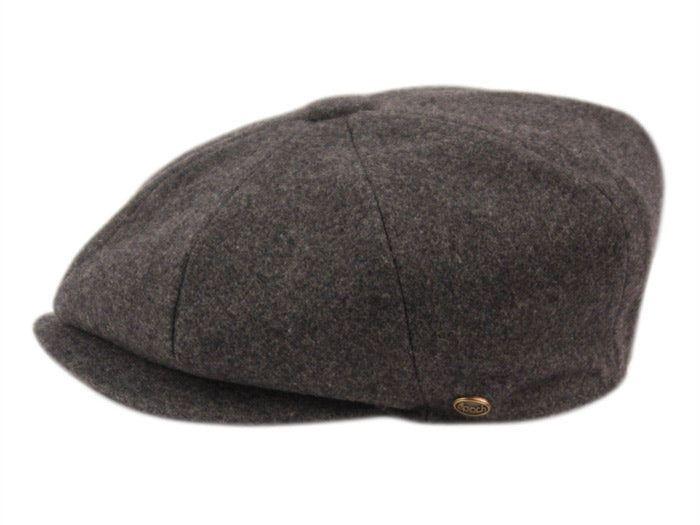 Skip | Wool Felt Newsboy Cap Charcoal Gray Side view